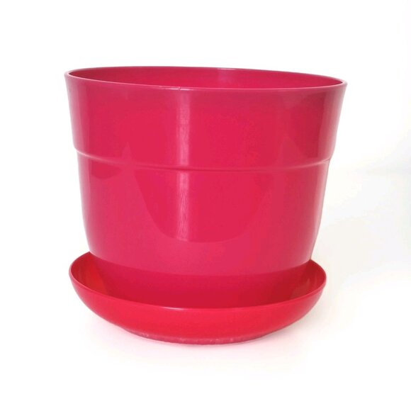 INDOOR OUTDOOR HOT PINK PLANTER 8 INCH DIAMETER NWOT - Picture 1 of 4